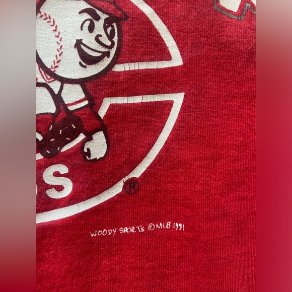VINATGE 1991 MLB Cincinnati REDS woody sports tee size XL‎ - Picture 3 of 5